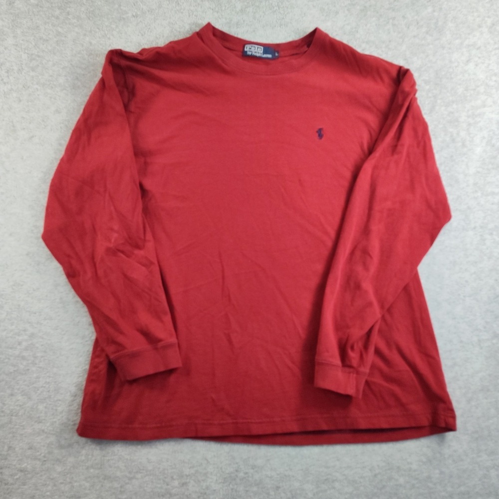Polo Ralph Lauren Men Lg Red Long Sleeve Crew Neck T-Shirt Classic BB9.10EB3558‎